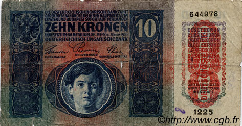10 Kronen AUSTRIA  1919 P.051a B