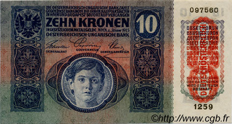 10 Kronen AUSTRIA  1919 P.051a FDC