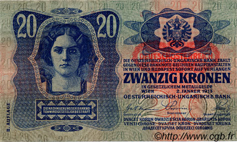 20 Kronen AUSTRIA  1919 P.053a AU