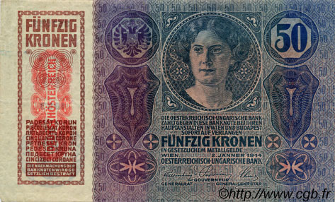 50 Kronen AUSTRIA  1919 P.054a MBC