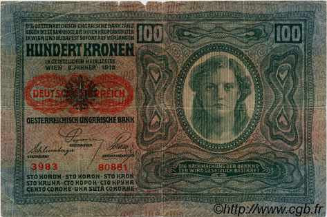 100 Kronen AUSTRIA  1919 P.056 G
