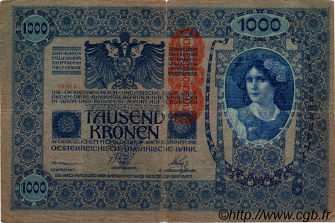 1000 Kronen AUSTRIA  1919 P.059 G
