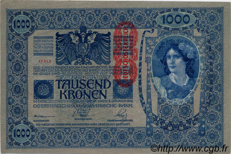 1000 Kronen AUTRICHE  1919 P.059 pr.NEUF