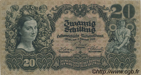 20 Schilling AUSTRIA  1928 P.095 MBC