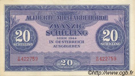 20 Schilling ÖSTERREICH  1944 P.107 ST