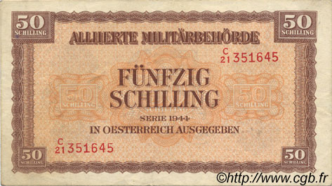 50 Schilling AUSTRIA  1944 P.109 MBC