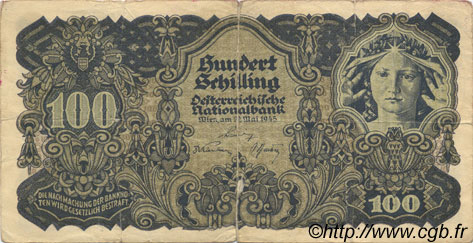 100 Schilling ÖSTERREICH  1945 P.118 fS