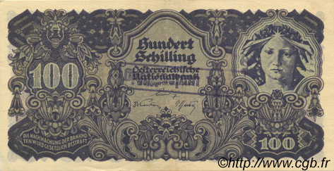 100 Schilling AUSTRIA  1945 P.118 XF+