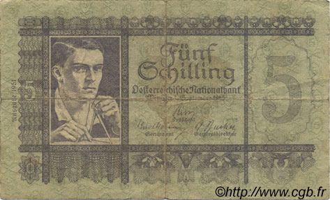 5 Schilling ÖSTERREICH  1951 P.126 S