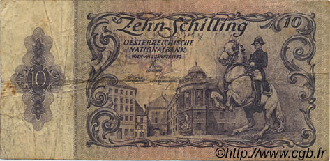 10 Schilling AUSTRIA  1950 P.127 RC