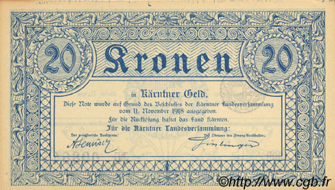 20 Kronen ÖSTERREICH  1918 PS.103 fST+