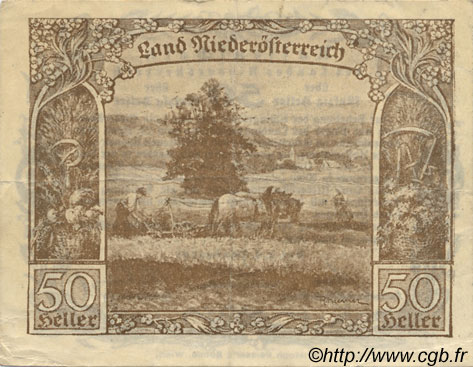 50 Heller AUSTRIA  1920 PS.111a VF+