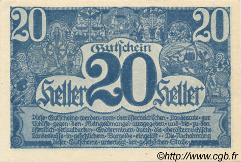 20 Heller AUSTRIA  1920 PS.115a SC