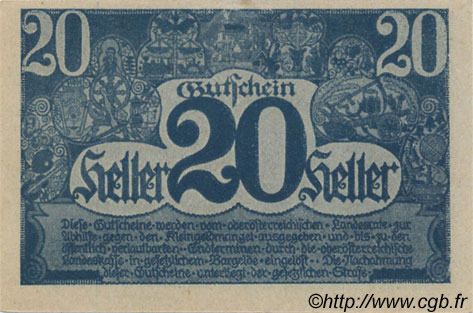 20 Heller AUSTRIA  1920 PS.115a UNC