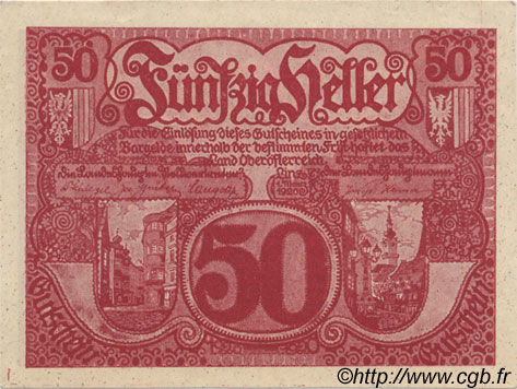 50 Heller ÖSTERREICH  1920 PS.116b fST+