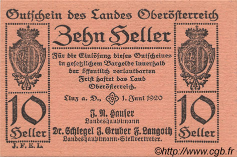 10 Heller ÖSTERREICH  1920 PS.117a ST