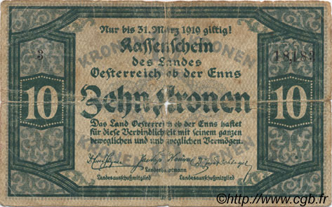10 Kronen AUSTRIA  1918 PS.123 G