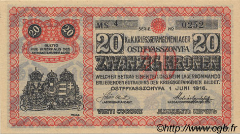 20 Kronen ÖSTERREICH Ostffyasszonyfa 1916 L.41IIb fST
