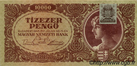 10000 Pengö UNGHERIA  1945 P.119b SPL