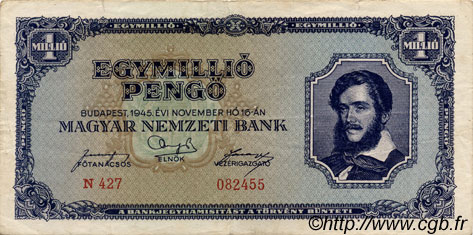 1000000 Pengö UNGARN  1945 P.122 SS