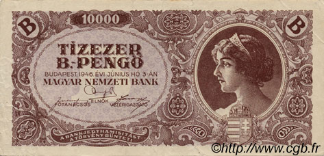 10000 B-Pengö UNGHERIA  1946 P.132 q.SPL