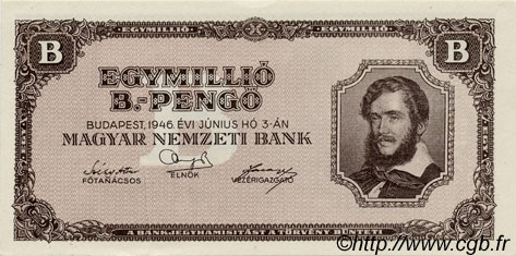 1000000 B-Pengö UNGHERIA  1946 P.134 AU