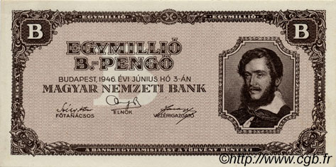 1000000 B-Pengö HUNGRíA  1946 P.134 SC+