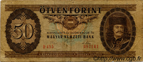 50 Forint HUNGARY  1975 P.170c G