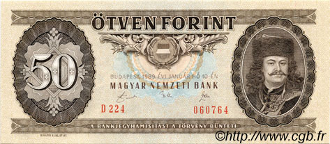 50 Forint UNGARN  1989 P.170h ST