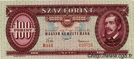 100 Forint HUNGARY  1957 P.171a UNC-