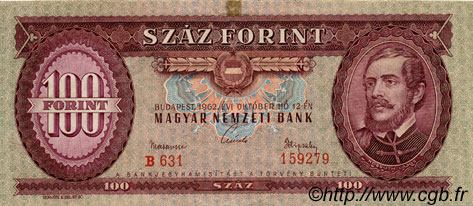 100 Forint HUNGARY  1962 P.171c VF+