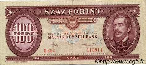 100 Forint UNGARN  1984 P.171g S