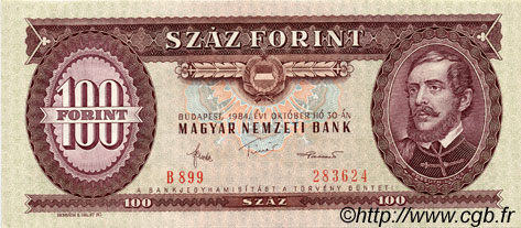 100 Forint HUNGRíA  1984 P.171g SC+