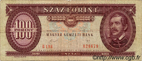 100 Forint UNGHERIA  1989 P.171h q.MB