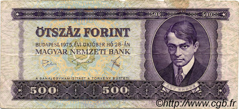 500 Forint UNGARN  1975 P.172b fS