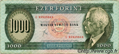 1000 Forint HUNGARY  1983 P.173b F-