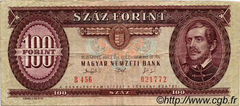 100 Forint HUNGARY  1993 P.174b F