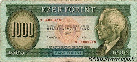 1000 Forint HUNGARY  1993 P.176b F+