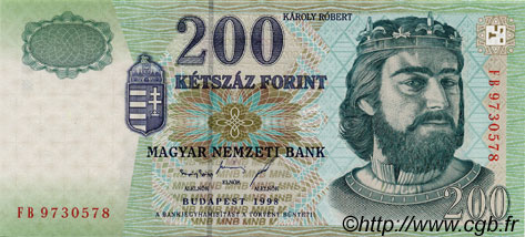 200 Forint HUNGRíA  1998 P.178 SC+
