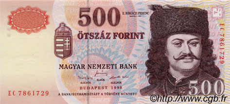 500 Forint UNGARN  1998 P.179 ST