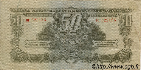 50 Pengö HUNGRíA  1944 P.M7 BC+