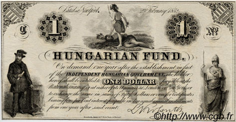 1 Dollar HUNGARY  1852 PS.136r UNC