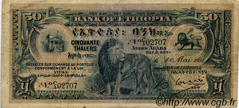 50 Thalers ETIOPIA  1932 P.09 RC+