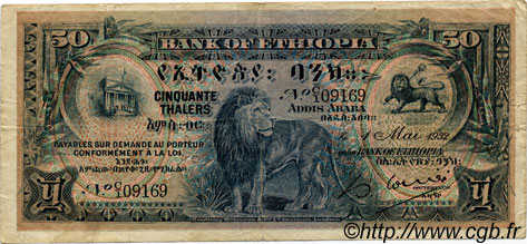 50 Thalers ETHIOPIA  1932 P.09 F