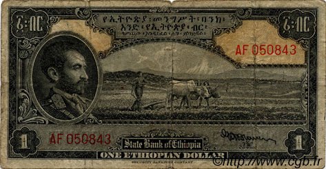 1 Dollar ETHIOPIA  1945 P.12a G