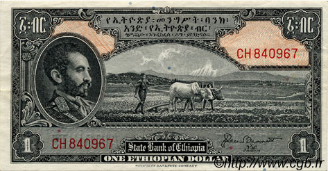 1 Dollar ÄTHIOPEN  1945 P.12b VZ
