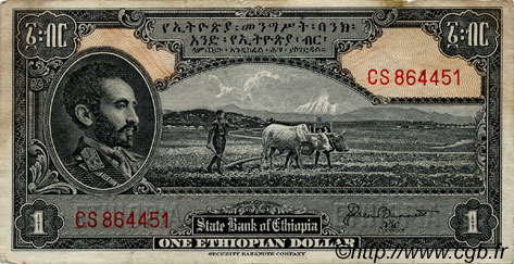 1 Dollar ETIOPIA  1945 P.12b MBC