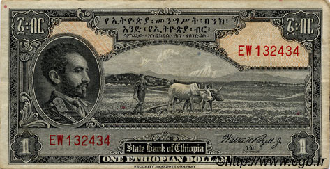 1 Dollar ÄTHIOPEN  1945 P.12c fSS