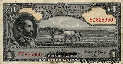 1 Dollar ÄTHIOPEN  1945 P.12c fSS