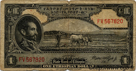 1 Dollar ETHIOPIA  1945 P.12c G